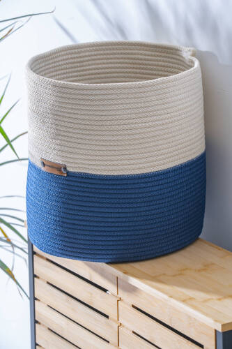 Home Beyond Yuvarlak Büyük Boy Hasır Organizer - Acar