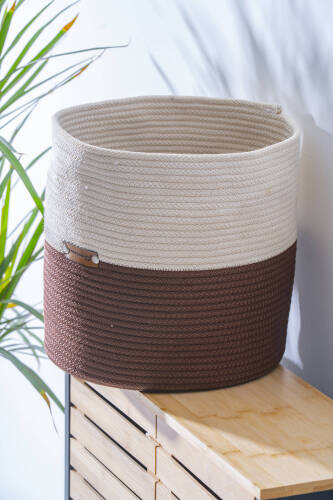 Home Beyond Yuvarlak Büyük Boy Hasır Organizer - Acar