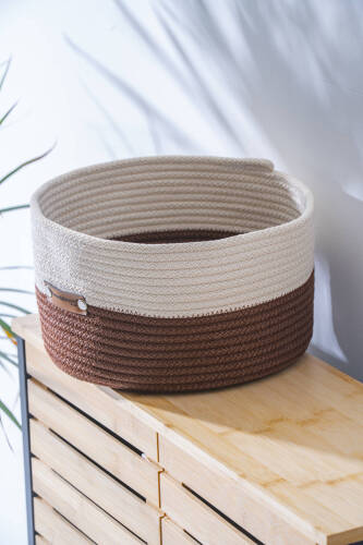 Home Beyond Yuvarlak Küçük Boy Hasır Organizer - Acar