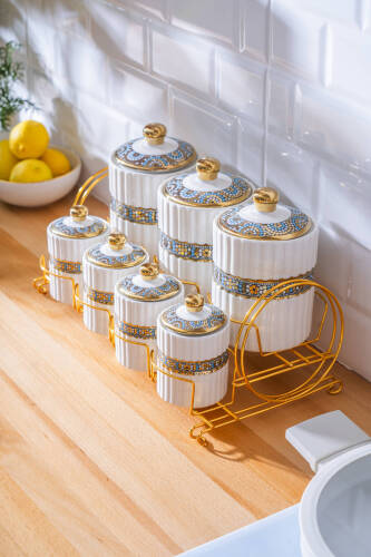 İbiza 7 Parça Standlı Baharatlık Takımı - 1