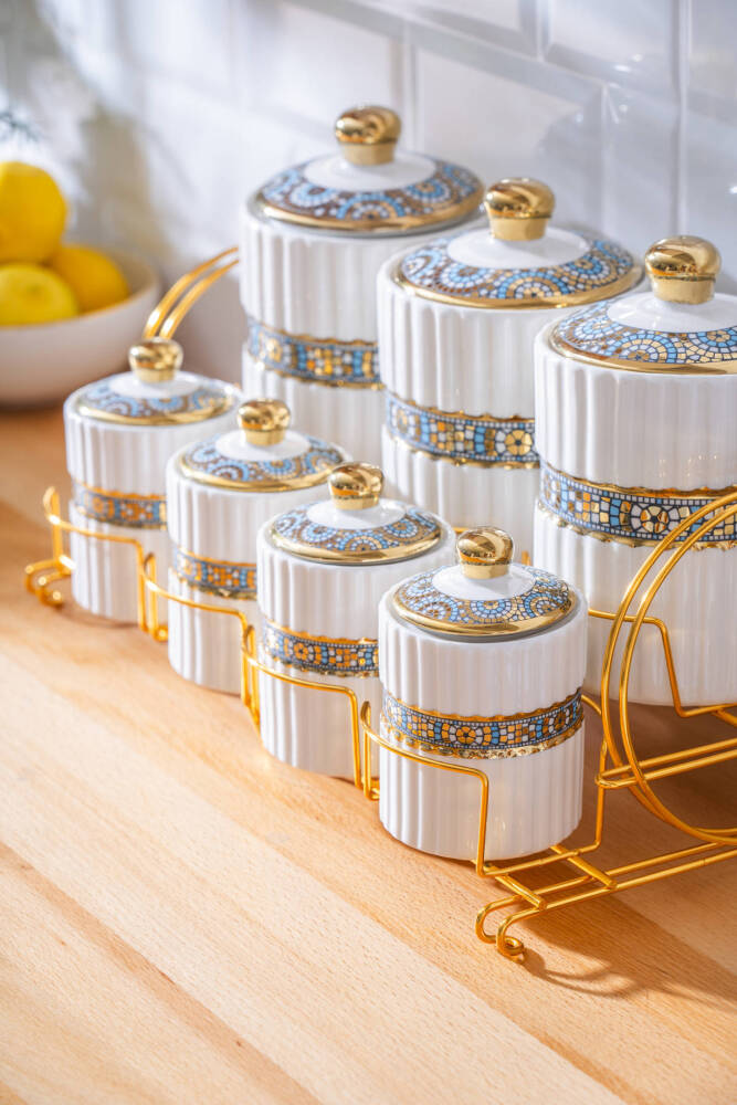 İbiza 7 Parça Standlı Baharatlık Takımı - 5