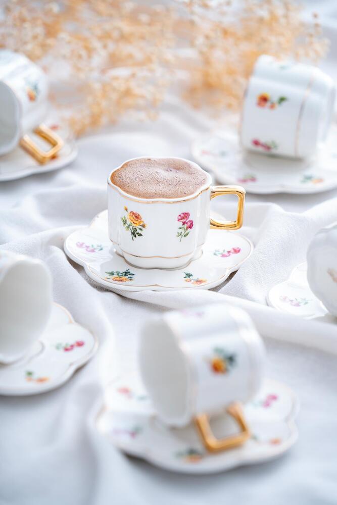 Iris Coffee Cup Set For 6 People - 90 Ml - 4