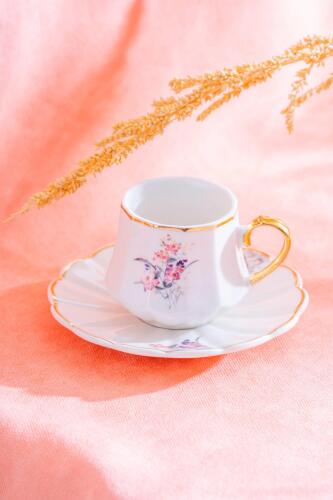 Isabella 6 Kişilik Kahve Fincanı Takımı - 90 ml - Acar