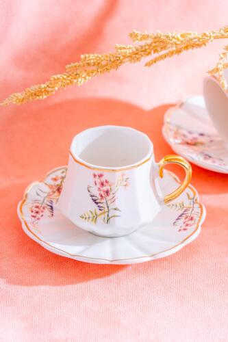 Isolde 6 Kişilik Kahve Fincanı Takımı - 90 ml - Acar