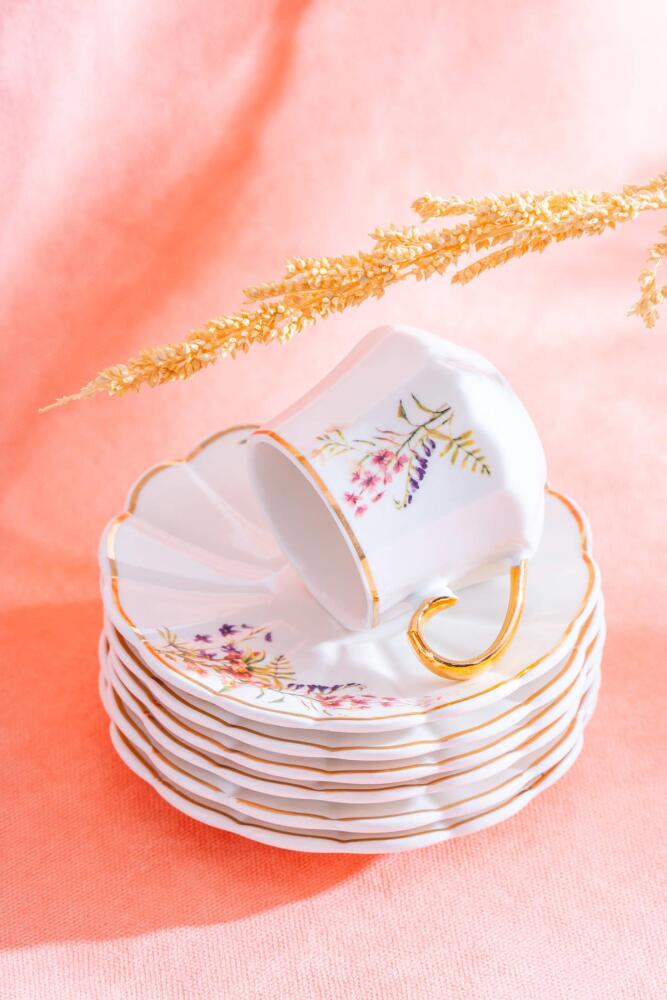 Isolde 6 Kişilik Kahve Fincanı Takımı - 90 ml - 2