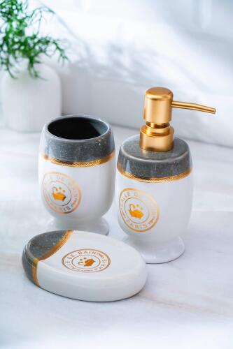 Jardin 3 lü Banyo Seti - Gri - 1