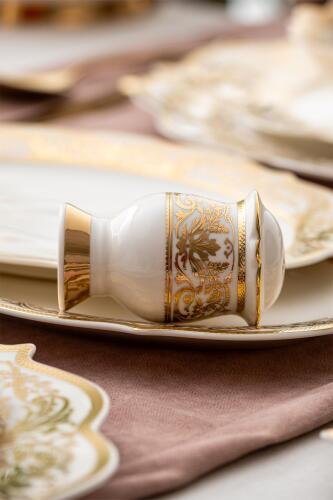 Jasmine 60 Piece Gold Porcelain Dinner Set For 12 People - 8