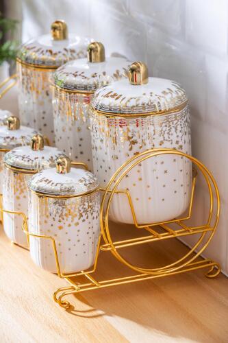 Joanne 8 Parça Baharat Seti - Gold - 5