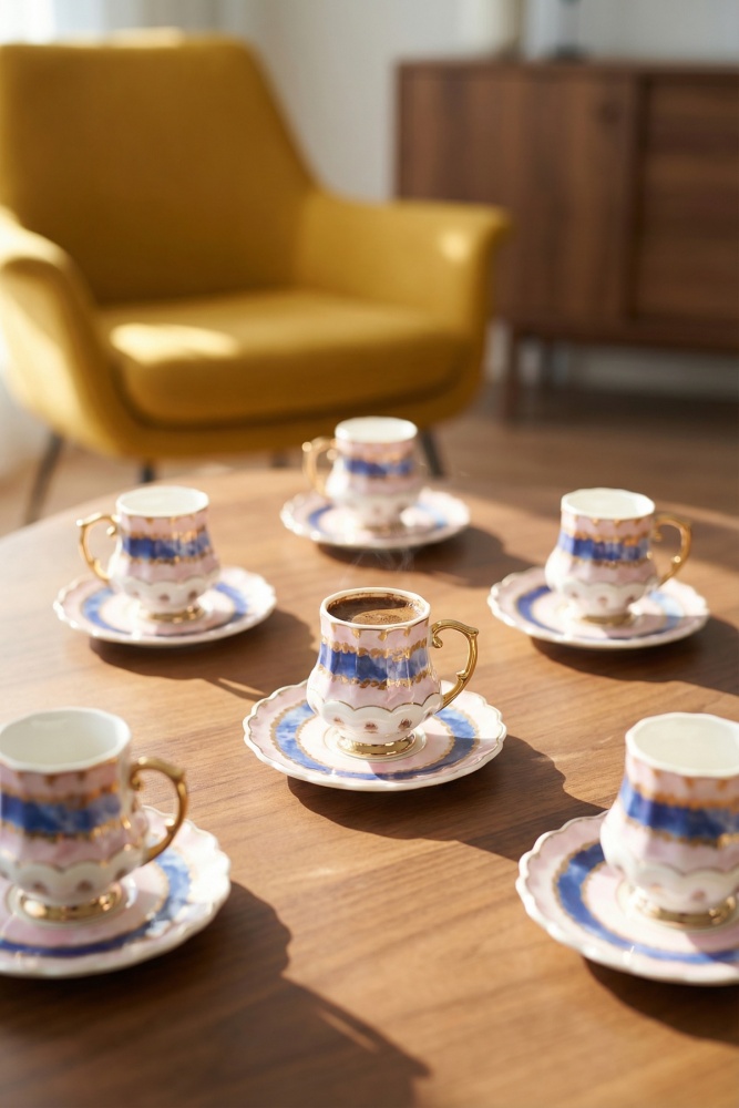 Julianne 90 ml 6 Kişilik Porselen Kahve Fincan Takımı · 2. fotoğraf