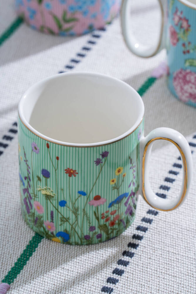 Jungle Yeşli Porselen Kupa - 200 ml - 1