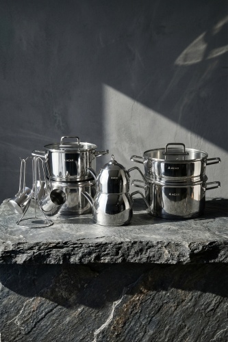 Karat 16 Parça Çelik Tencere Seti - 1