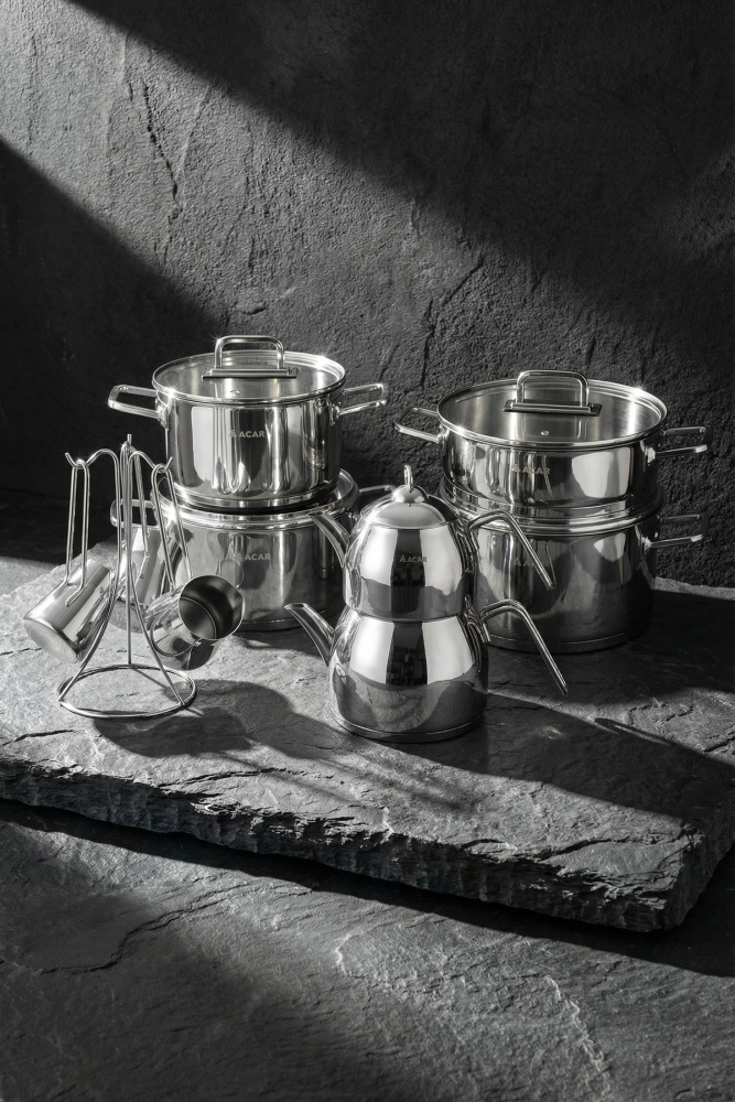 Karat 16 Parça Çelik Tencere Seti - 2