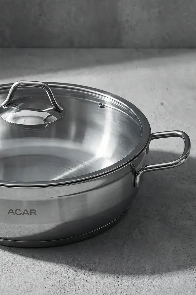 Karat Çelik Basık Tencere - 26 Cm - 2