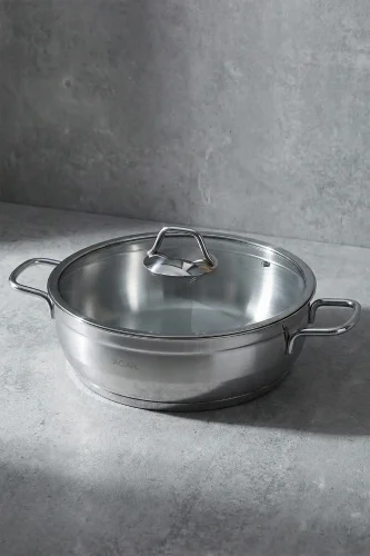 Karat Çelik Basık Tencere - 26 Cm - 3