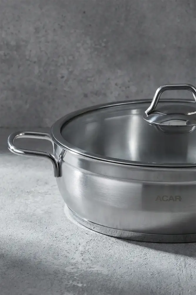 Karat Çelik Basık Tencere - 28 Cm - 2