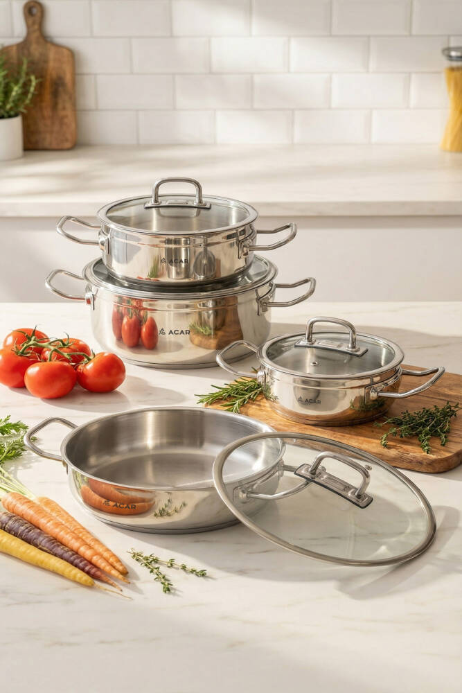 Karat Mercury 8 Piece Steel Cookware Set - 2