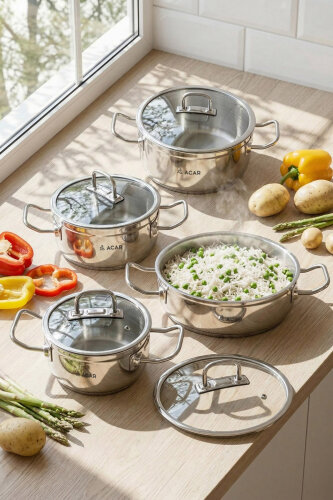 Karat Mercury 8 Piece Steel Cookware Set - 3