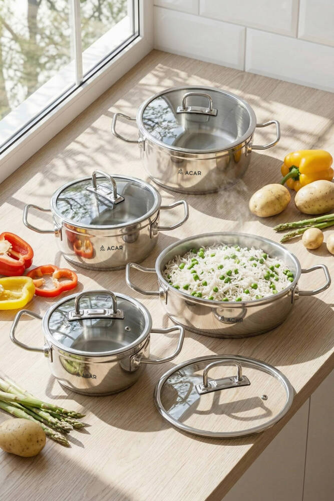 Karat Mercury 8 Piece Steel Cookware Set - 3