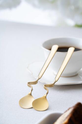 Karat Moon 2 Adet Kavisli Çelik Kaşık - 16 cm - Acar