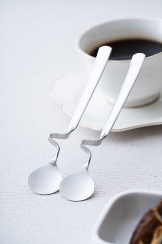 Karat Moon 2 Adet Kavisli Çelik Kaşık - 16 cm - Acar