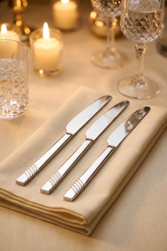 Karat Steel 6 Parça Yemek Bıçağı Takımı - 22 cm - Acar
