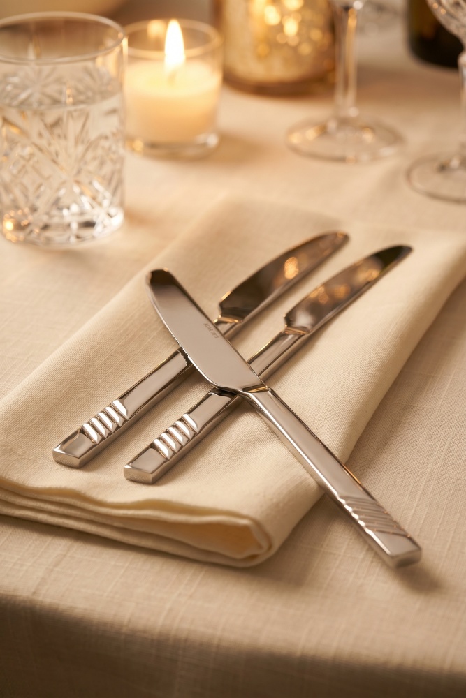 Karat Steel 6 Parça Yemek Bıçağı Takımı - 22 cm - 2