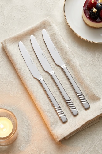 Karat Steel 6 Parça Yemek Bıçağı Takımı - 22 cm - 3