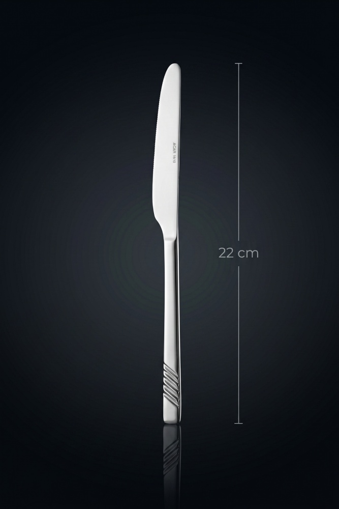 Karat Steel 6 Parça Yemek Bıçağı Takımı - 22 cm - 4