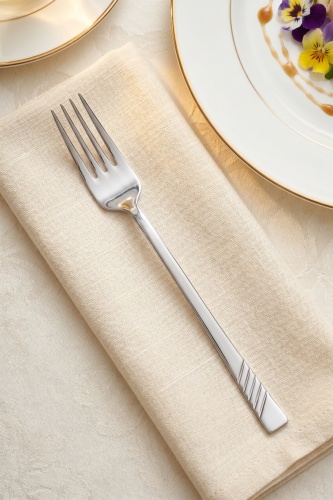 Karat Steel 6 Parça Yemek Çatalı Takımı - 4