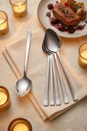 Karat Steel 6 Parça Yemek Kaşığı Takımı - Acar