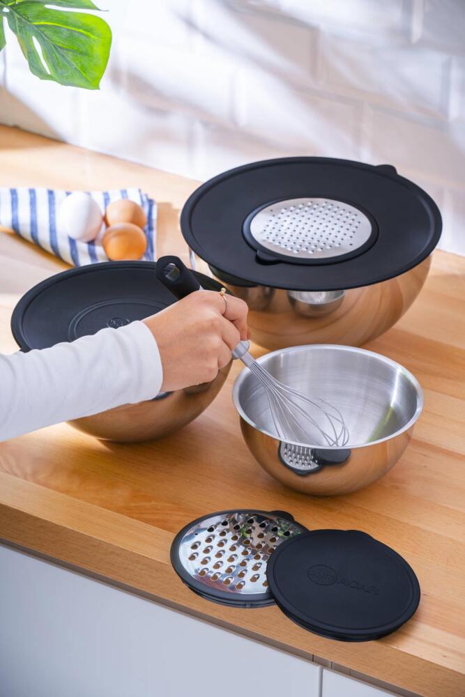 Karat Steel 9 Pieces Grated Mixing Container Storage Container - 2