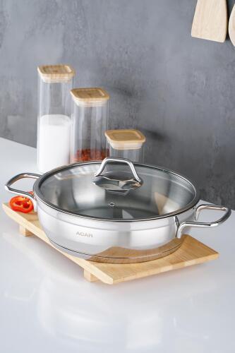 Karat Steel Flattened Pot - 24 Cm - Acar