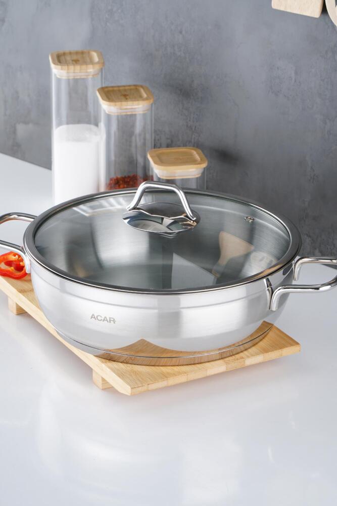 Karat Steel Flattened Pot - 28 Cm - 1