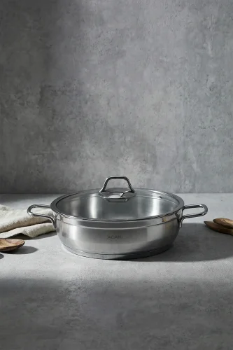 Karat Steel Flattened Pot - 28 Cm - 3