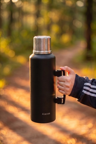 Karat X Inox Paslanmaz Çelik Termos Siyah - 2 L - Acar