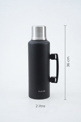 Karat X Inox Paslanmaz Çelik Termos Siyah - 2 L - 4