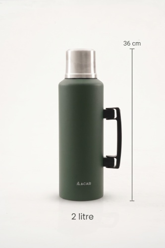 Karat X Inox Paslanmaz Çelik Termos Yeşil - 2 L - 4