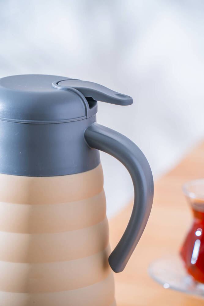 Karat X Paslanmaz Çelik Boğum Detaylı Termos Bej - 1.5 L - 2