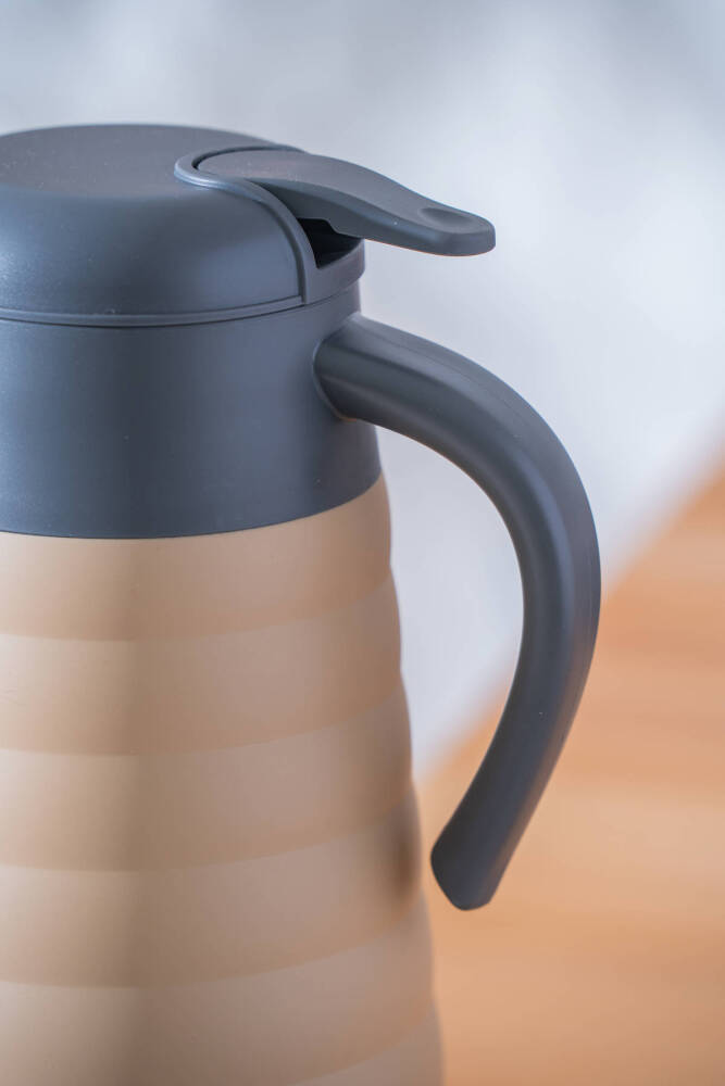 Karat X Paslanmaz Çelik Boğum Detaylı Termos Bej - 2 Lt - 2