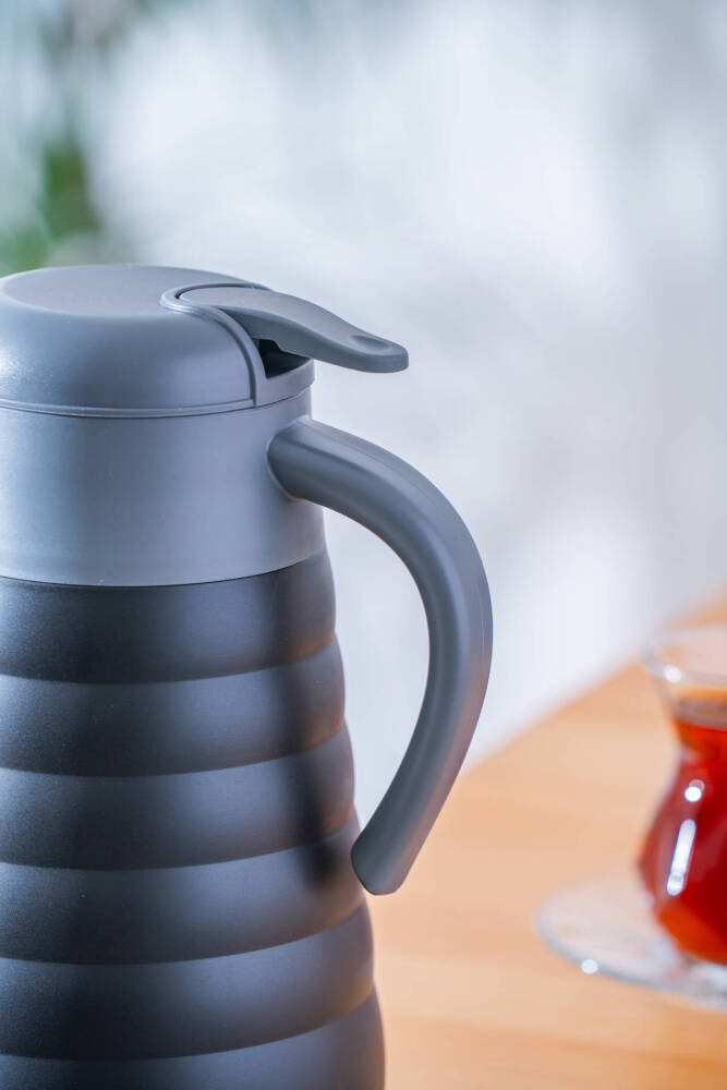 Karat X Paslanmaz Çelik Boğum Detaylı Termos Siyah - 1.5 L - 2