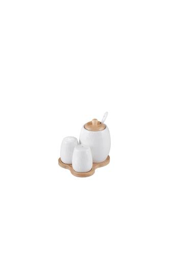 Karina 3 Lu Porcelain Spice/Saltluk Set - 4