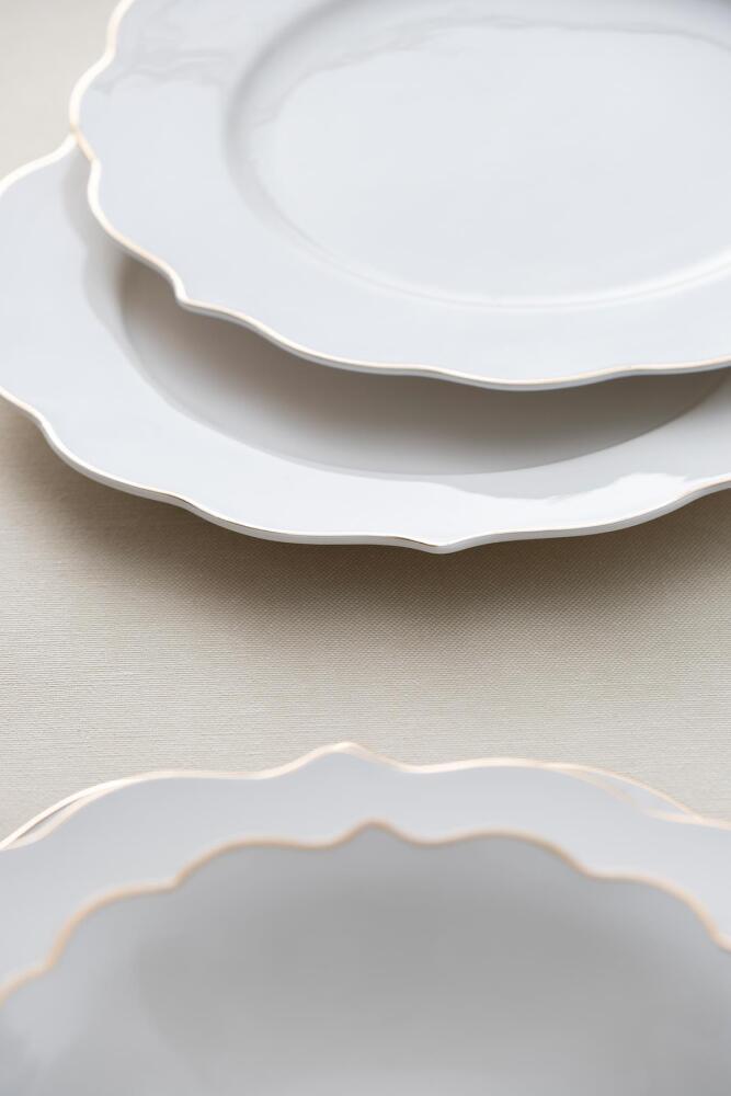 Karmen 24 Piece Gold Porcelain Dinner Set For 6 People - 3