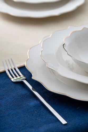 Karmen 24 Piece Gold Porcelain Dinner Set For 6 People - 5