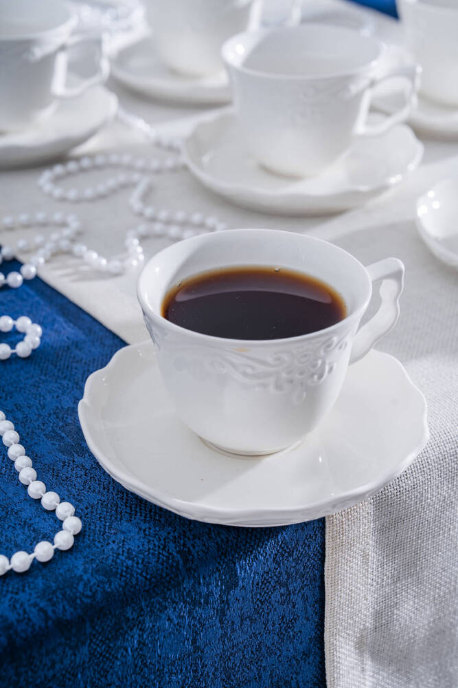 King 6 Kişilik Çay Fincan Takımı - 220 ml - 2