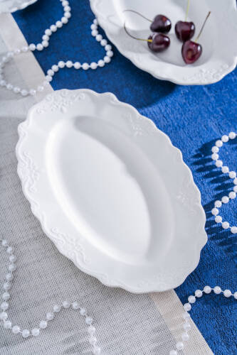  King Oval Kayık Tabak - 25 cm - Acar