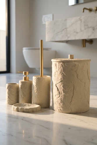 Laduree 5 Parça Banyo Seti Bej - 3