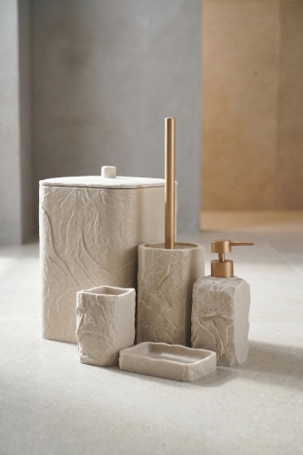 Laduree 5 Parça Banyo Seti Bej - Acar