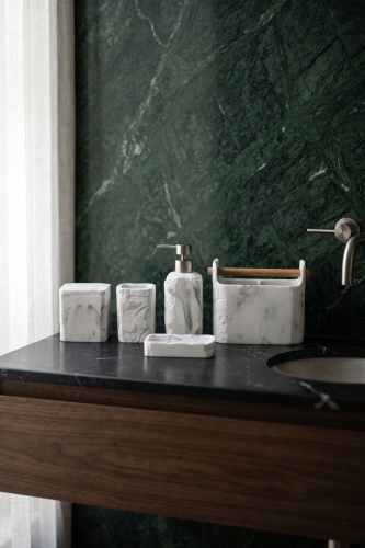 Laduree 5 Parça Banyo Seti Beyaz - Acar