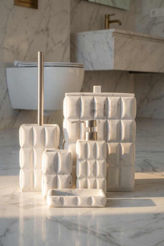 Laduree 5 Parça Banyo Seti Beyaz - 2
