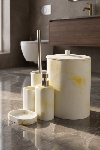 Laduree 5 Parça Banyo Seti Beyaz - 3